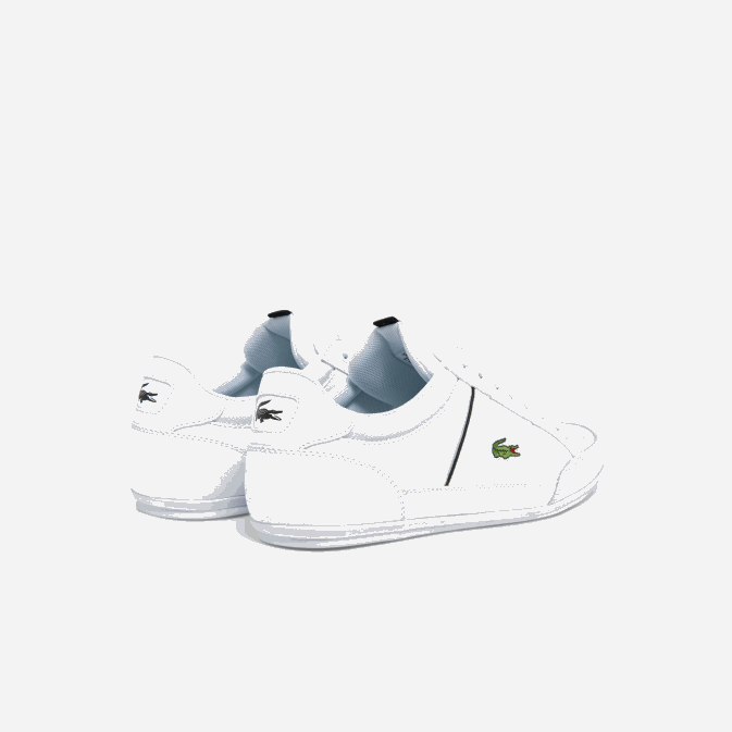 blanc et noir 147 V6HV1724 Hommes Lacoste baskets chaymon en synthétique et cuir