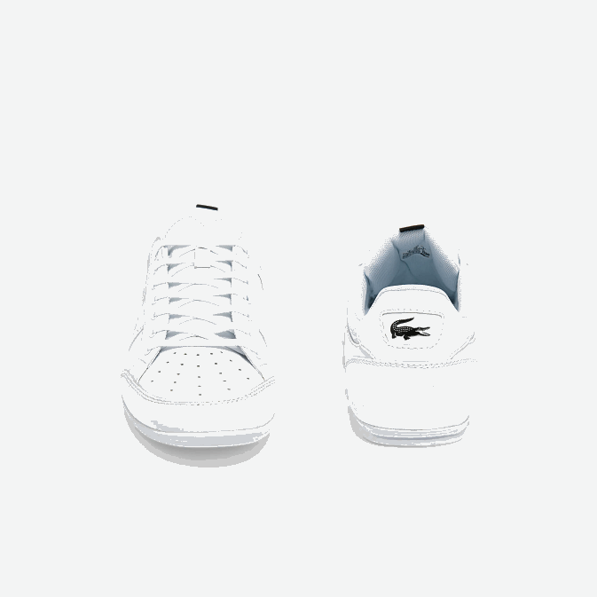 blanc et noir 147 V6HV1724 Hommes Lacoste baskets chaymon en synthétique et cuir