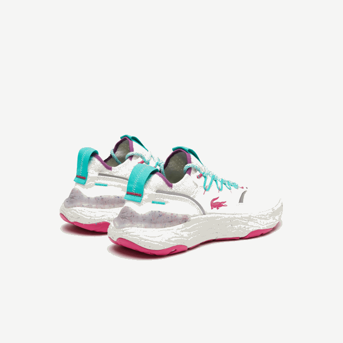 blanc et rouge 286 V6HV1834 Hommes Lacoste baskets synthétiques et textiles re-comfort