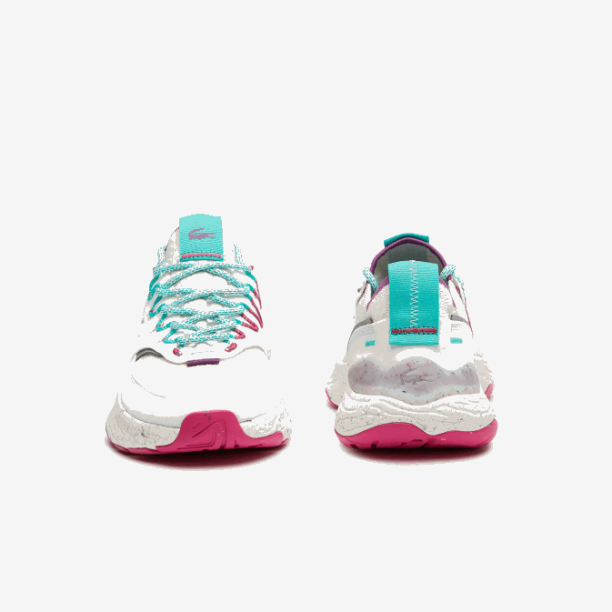 blanc et rouge 286 V6HV1834 Hommes Lacoste baskets synthétiques et textiles re-comfort