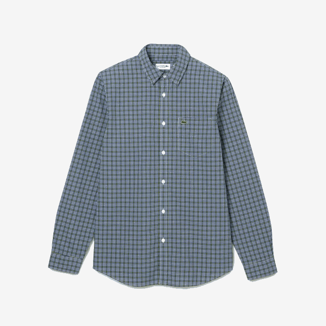 blanc noir vert tav V6HV1609 Hommes Lacoste chemise regular fit à carreaux