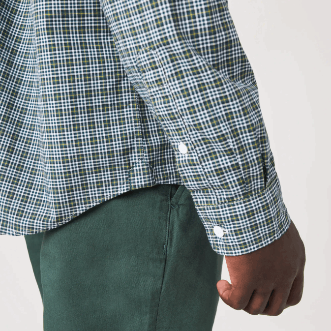 blanc noir vert tav V6HV1609 Hommes Lacoste chemise regular fit à carreaux