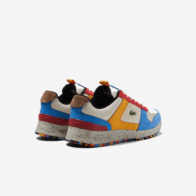 blanc rouge 4y0 V6HV1905 Hommes Lacoste baskets color-block en cuir jogger 20