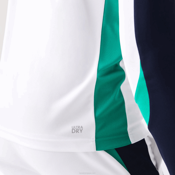 blanc vert bleu marine yh9 V6HV755 Hommes Lacoste t-shirt de tennis de sport
