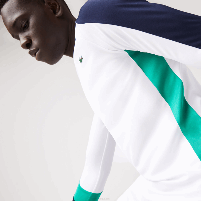 blanc vert bleu marine yh9 V6HV755 Hommes Lacoste t-shirt de tennis de sport