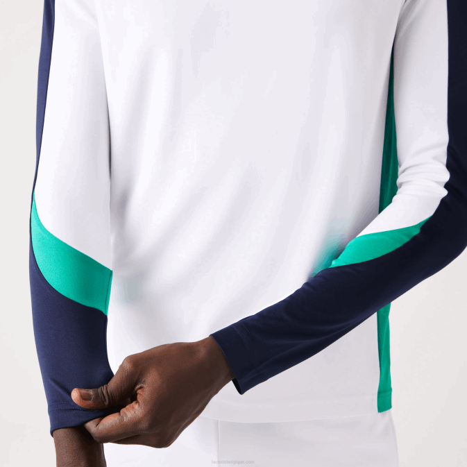 blanc vert bleu marine yh9 V6HV755 Hommes Lacoste t-shirt de tennis de sport