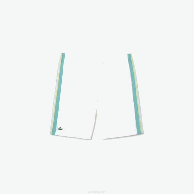 blanc vert jaune bh3 V6HV427 Hommes Lacoste short de tennis en polyester recyclé