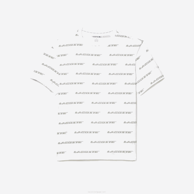 blanc vert kaki gy8 V6HV502 Hommes Lacoste t-shirt à logo imprimé