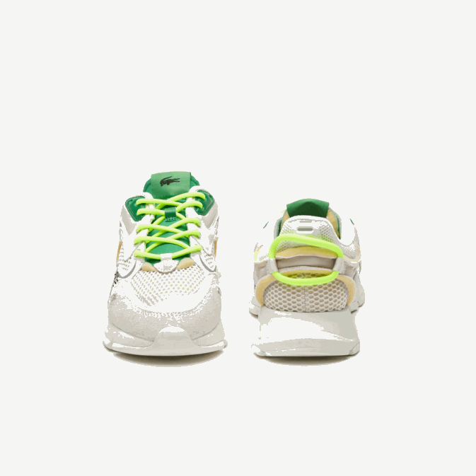 blanc vert wg1 V6HV1698 Hommes Lacoste baskets en textile l003 neo