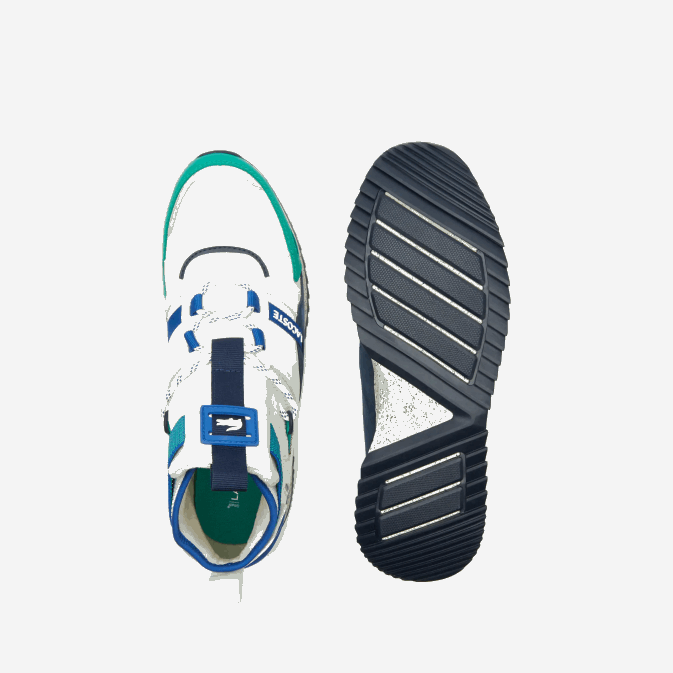 blanc vert wg1 V6HV1847 Hommes Lacoste chaussures outdoor en cuir et synthétique run breaker