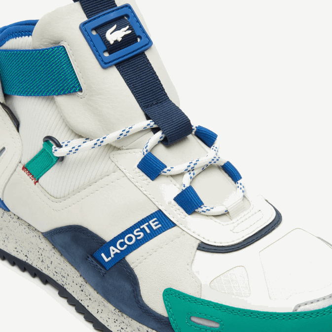 blanc vert wg1 V6HV1847 Hommes Lacoste chaussures outdoor en cuir et synthétique run breaker