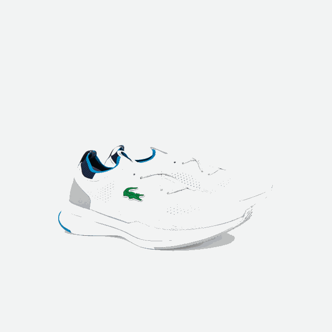 blanc/bleu 080 V6HV1863 Hommes Lacoste baskets run spin en textile