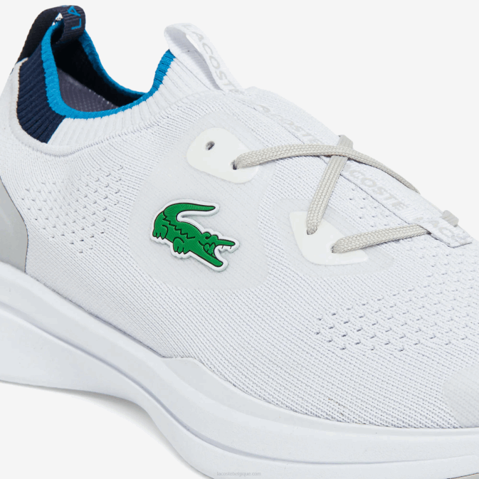blanc/bleu 080 V6HV1863 Hommes Lacoste baskets run spin en textile