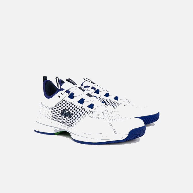 blanc/bleu 080 V6HV1865 Hommes Lacoste ag-lt21 chaussures de tennis textiles et synthétiques