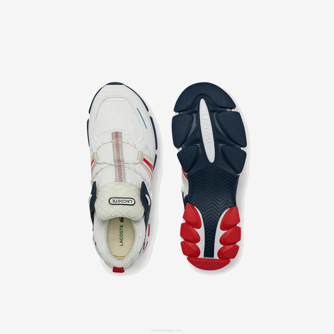 blanc/marine  rouge 407 V6HV1799 Hommes Lacoste baskets en textile l003