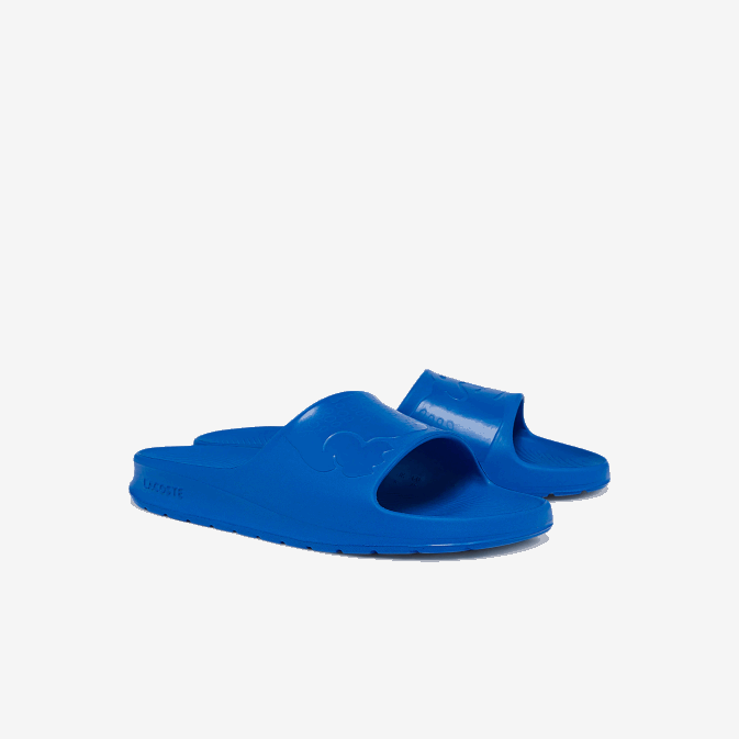 bleu 11c V6HV1812 Hommes Lacoste claquettes en synthétique à logo croco 20