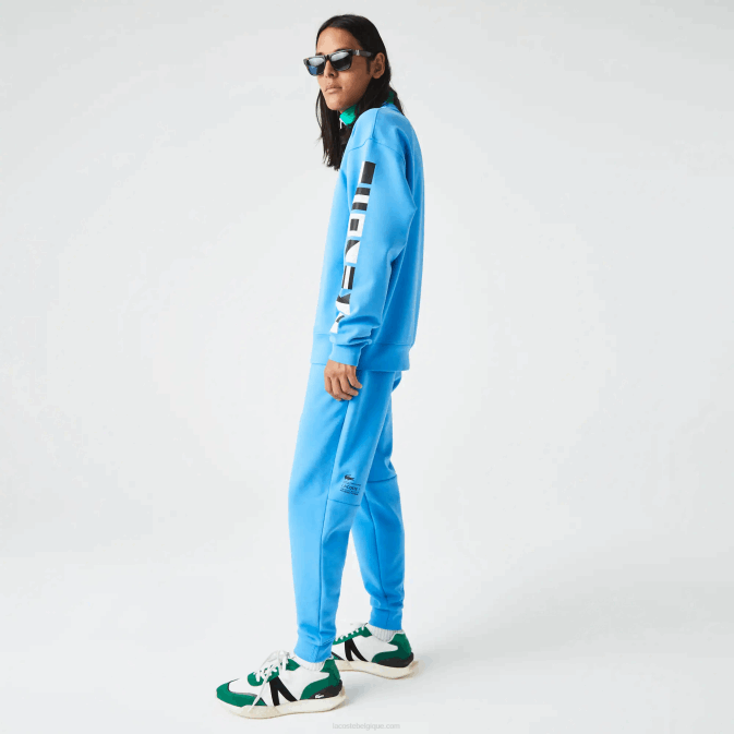 bleu 4xa V6HV1045 Hommes Lacoste pantalon de survêtement à imprimé réfléchissant