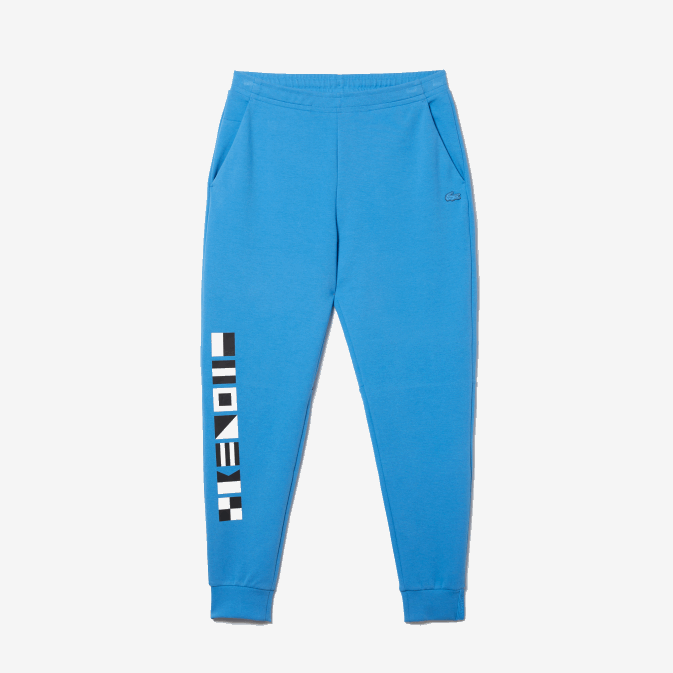 bleu 4xa V6HV1045 Hommes Lacoste pantalon de survêtement à imprimé réfléchissant