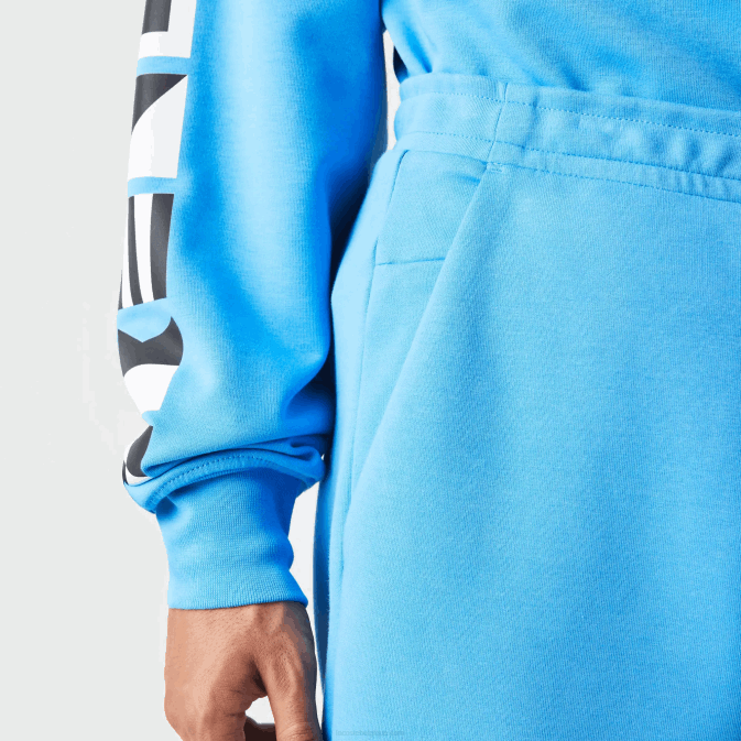 bleu 4xa V6HV1045 Hommes Lacoste pantalon de survêtement à imprimé réfléchissant