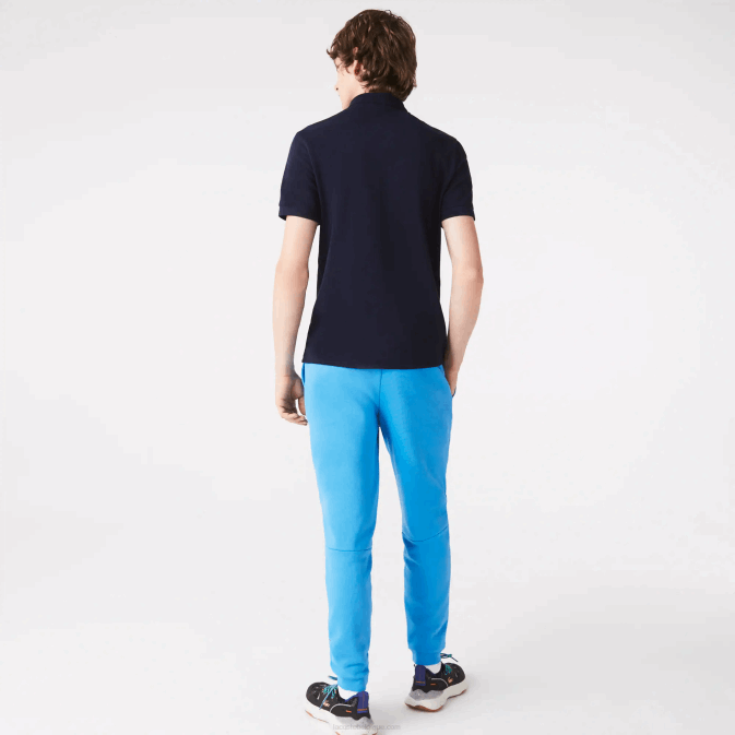 bleu 4xa V6HV1086 Hommes Lacoste pantalon de survêtement fuselé en polaire