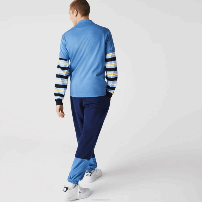 bleu 776 V6HV928 Hommes Lacoste polo coupe classique en coton pima