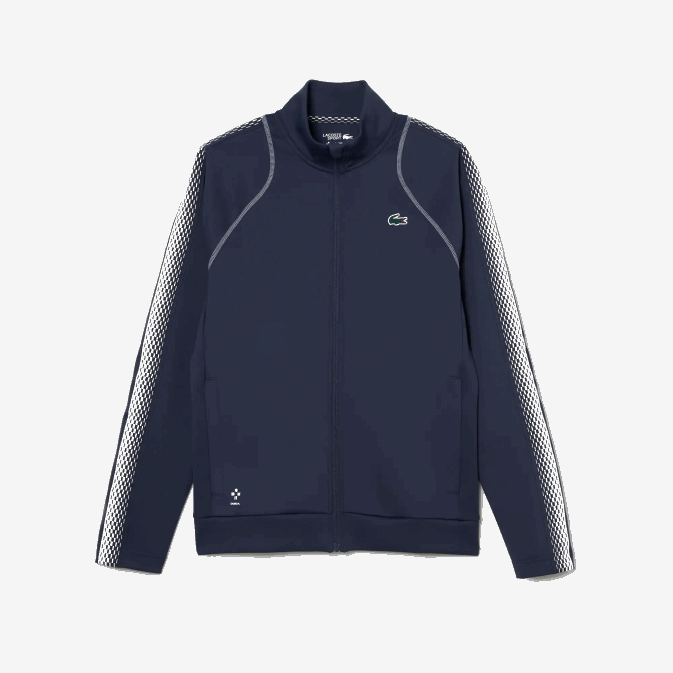 bleu blanc c9c V6HV312 Hommes Lacoste sweat zippé tennis x daniil medvedev