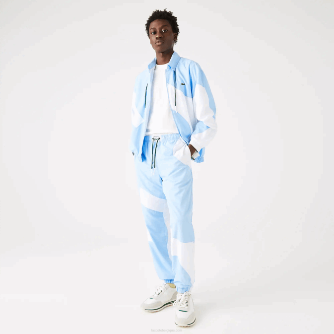 bleu blanc e7b V6HV1071 Hommes Lacoste pantalon de jogging à imprimé graphique