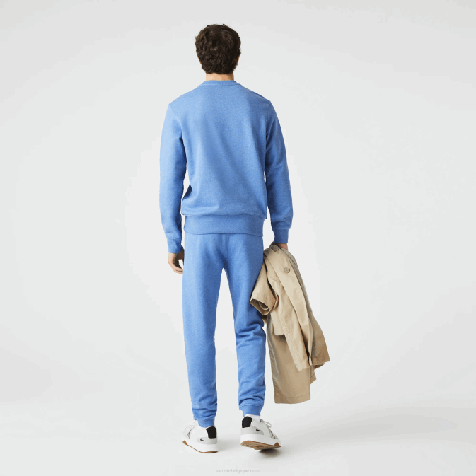 bleu chiné hg3 V6HV1067 Hommes Lacoste pantalon de jogging en molleton de coton imprimé signature et crocodile