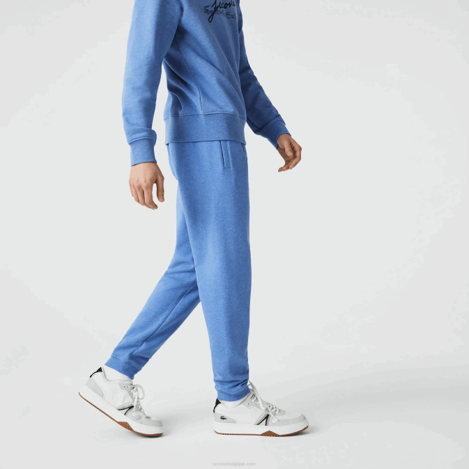 bleu chiné hg3 V6HV1067 Hommes Lacoste pantalon de jogging en molleton de coton imprimé signature et crocodile