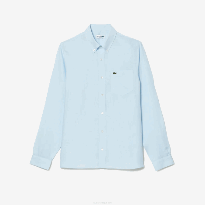 bleu clair t01 V6HV468 Hommes Lacoste chemise en lin