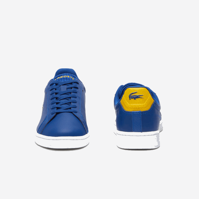 bleu foncé et blanc 121 V6HV1744 Hommes Lacoste baskets pop carnaby pro en cuir à talon