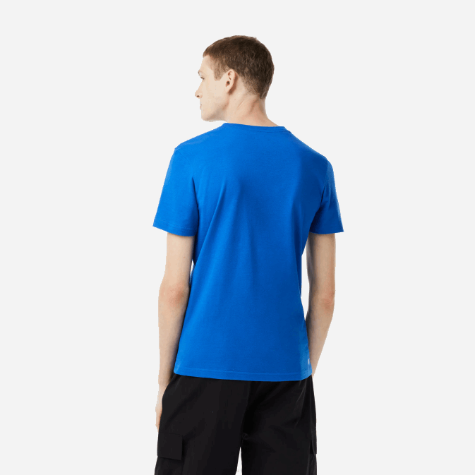 bleu jaune etq V6HV88 Hommes Lacoste t-shirt sport en jersey respirant crocodile imprimé 3d