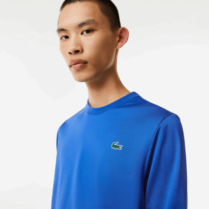 bleu k1q V6HV1057 Hommes Lacoste sweat-shirt de tennis imprimé sport