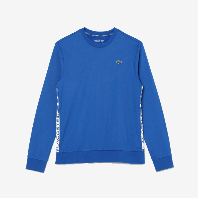 bleu k1q V6HV1057 Hommes Lacoste sweat-shirt de tennis imprimé sport