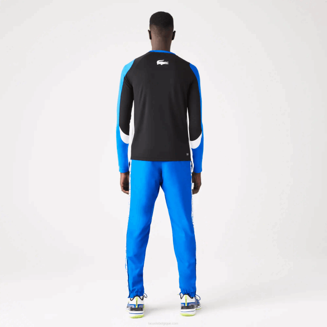 bleu k1q V6HV1087 Hommes Lacoste pantalon de survêtement de tennis à imprimés latéraux sport