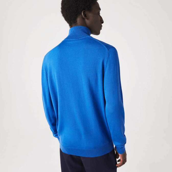 bleu k1q V6HV1594 Hommes Lacoste pull à col roulé en laine mérinos