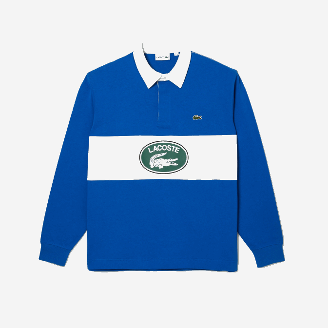 bleu k1q V6HV1688 Hommes Lacoste polo de rugby ample de marque