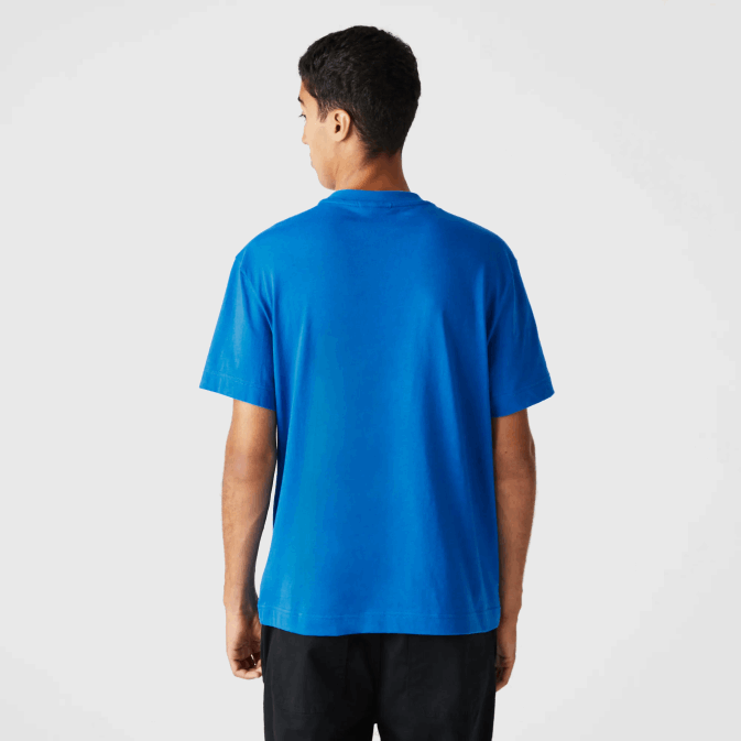 bleu k1q V6HV700 Hommes Lacoste t-shirt ample en crocodile