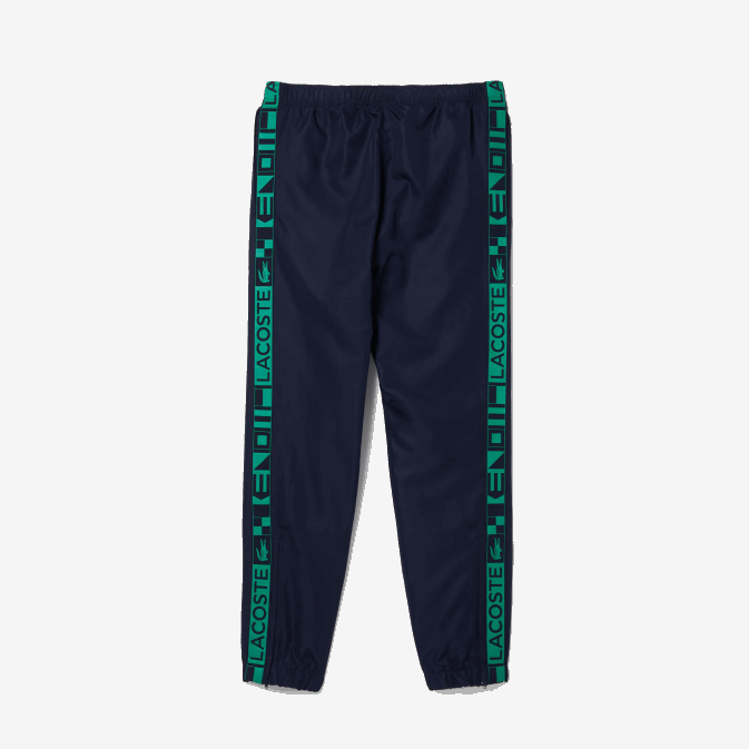 bleu marine 166 V6HV1089 Hommes Lacoste pantalon de survêtement de tennis à imprimés latéraux sport