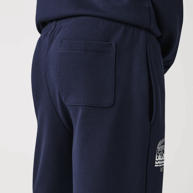 bleu marine 166 V6HV1095 Hommes Lacoste pantalon de jogging en molleton de coton avec logo crocodile