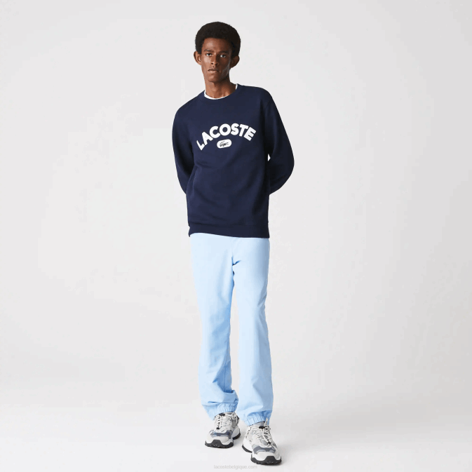 bleu marine 166 V6HV1160 Hommes Lacoste sweat-shirt en éponge à logo