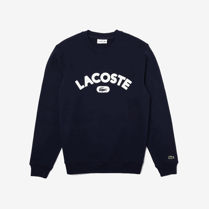 bleu marine 166 V6HV1160 Hommes Lacoste sweat-shirt en éponge à logo