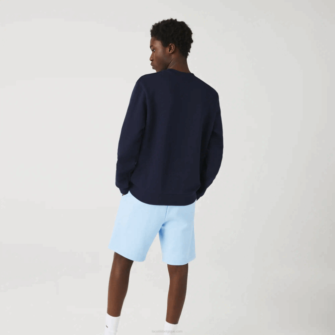 bleu marine 166 V6HV1181 Hommes Lacoste sweat molleton coton bio made in france