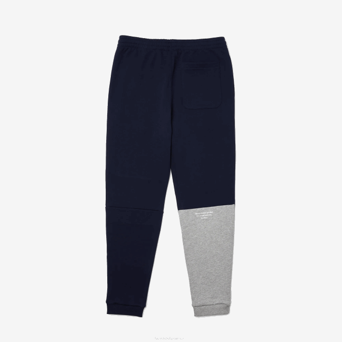bleu marine 166 V6HV1206 Hommes Lacoste pantalon de jogging déstructuré en molleton de coton à logo Heritage