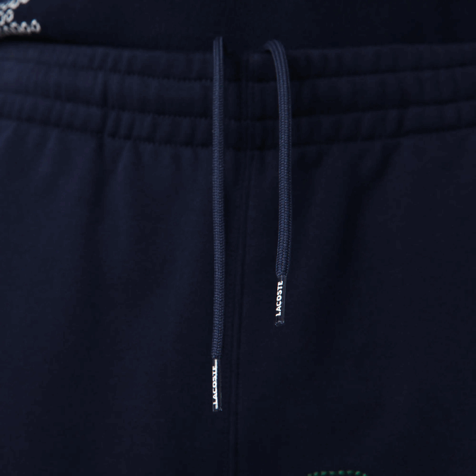 bleu marine 166 V6HV1206 Hommes Lacoste pantalon de jogging déstructuré en molleton de coton à logo Heritage