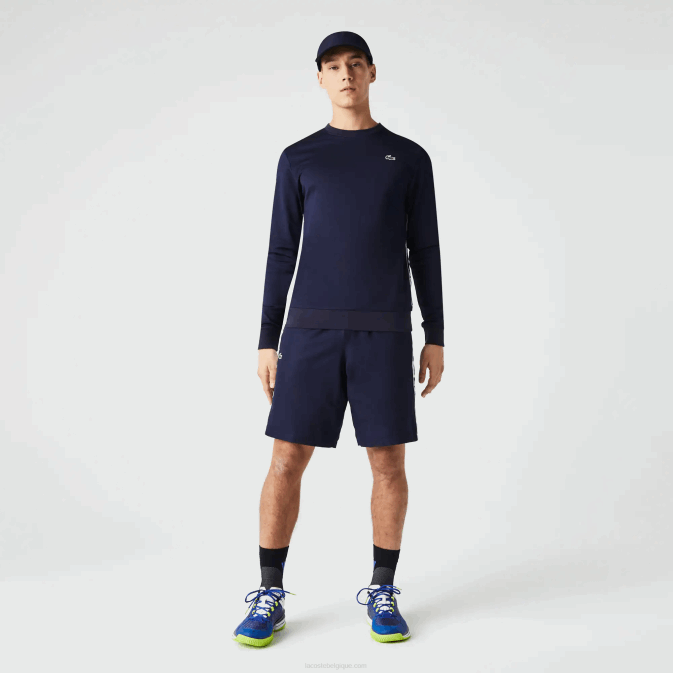 bleu marine 166 V6HV1334 Hommes Lacoste short de tennis sport en taffetas