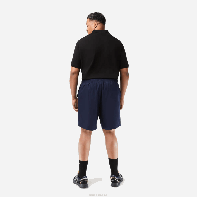 bleu marine 166 V6HV1447 Hommes Lacoste short de sport doublé en jersey coupe décontractée - grande taille - grand