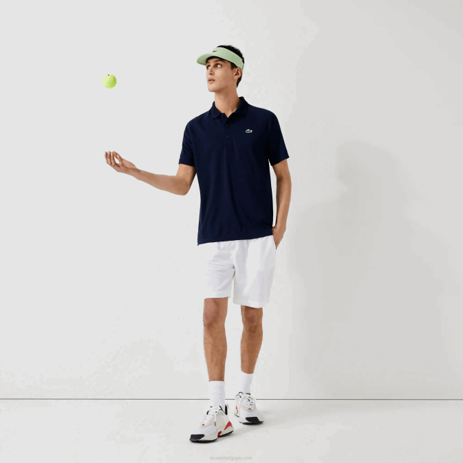 bleu marine 166 V6HV166 Hommes Lacoste polo sport interlock respirant et résistant à l\abrasion
