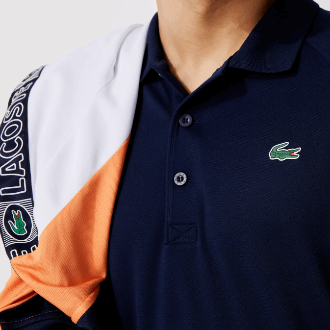 bleu marine 166 V6HV166 Hommes Lacoste polo sport interlock respirant et résistant à l\abrasion