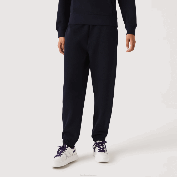 bleu marine 166 V6HV2413 femmes Lacoste pantalon de jogging en coton mélangé